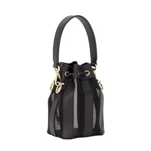 SOLD - FENDI Mini Mon Tresor Mesh & Leather Bucket Bag NWT